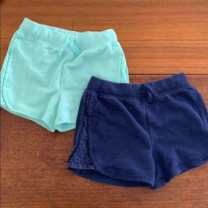 Girls Cat and Jack sHorts with eyelet detail.